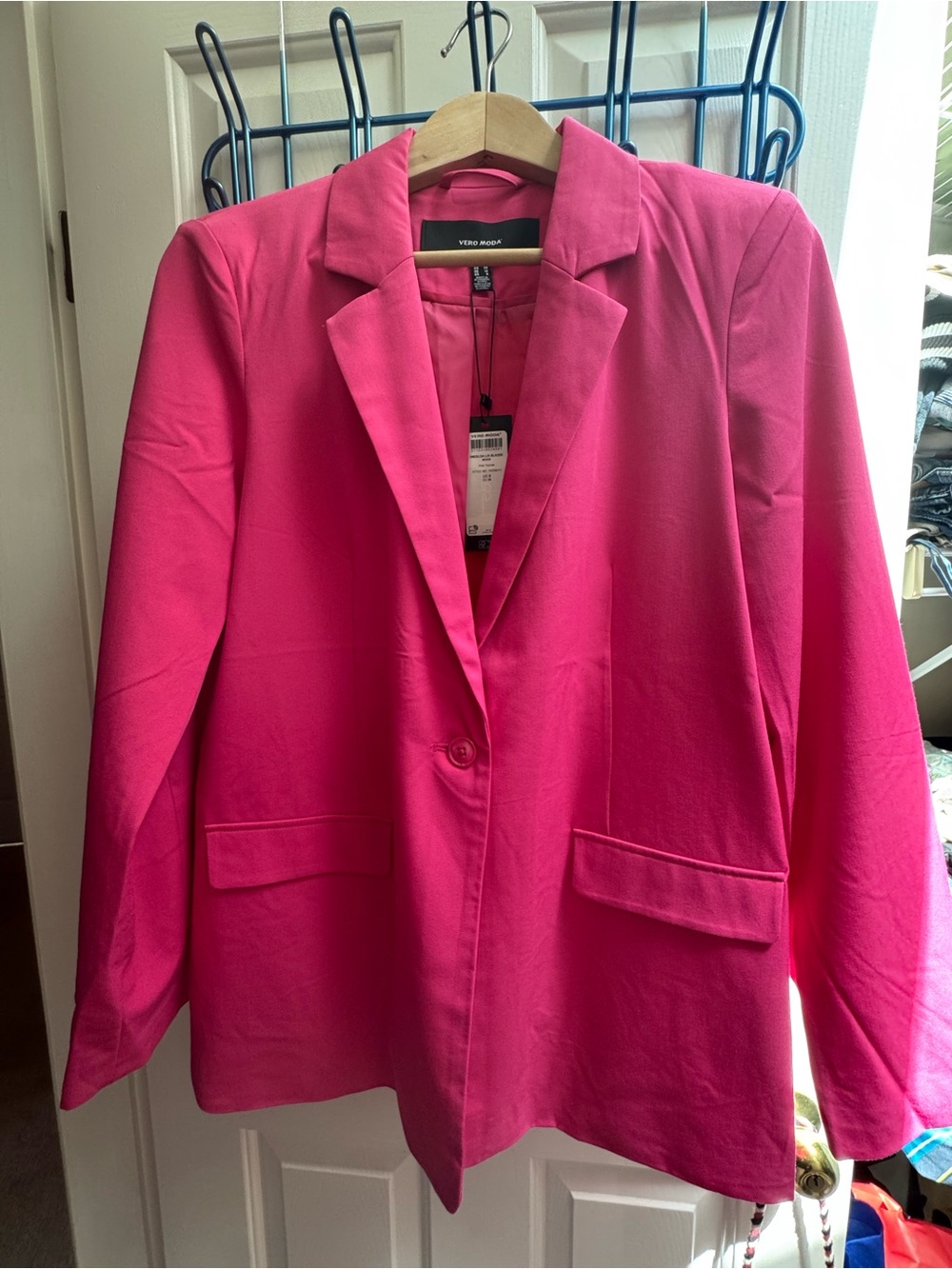 Vero Moda Hot Pink Single-Button Blazer